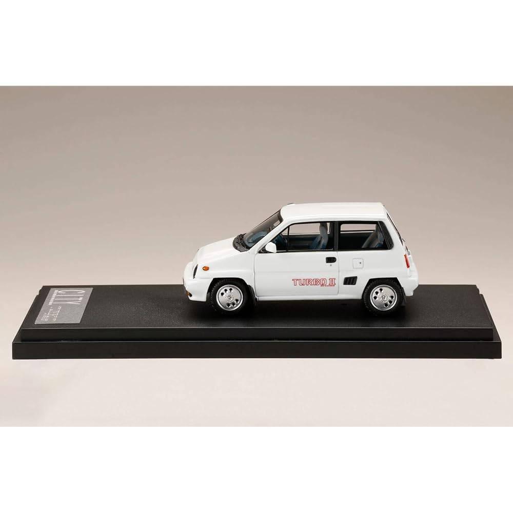 MARK43 1/43 Honda CITY TURBO II Genuine option wheel equipped car Greek white finished product PM43139AW