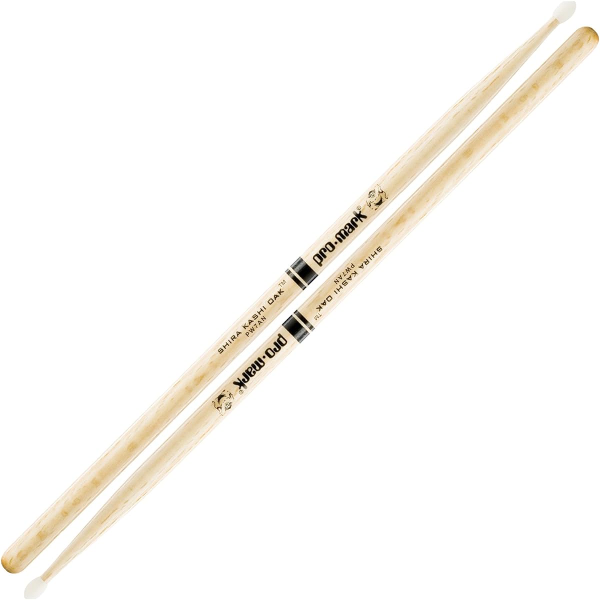 3 Pairs Pro-Mark of PW7AN Shira Kashi Japanese White Oak 7A Nylon Top Drumsticks