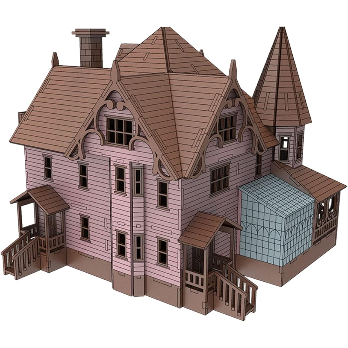 Bird's Wood Shack 3D Wooden Puzzle DIY Miniature House Kit by Coraline DIY Small House Kit Easy to Assemble 1/8 Inch Baltic Birch Wood Model House Kit for Family, School, Hobbies, Arts & Crafts Gift