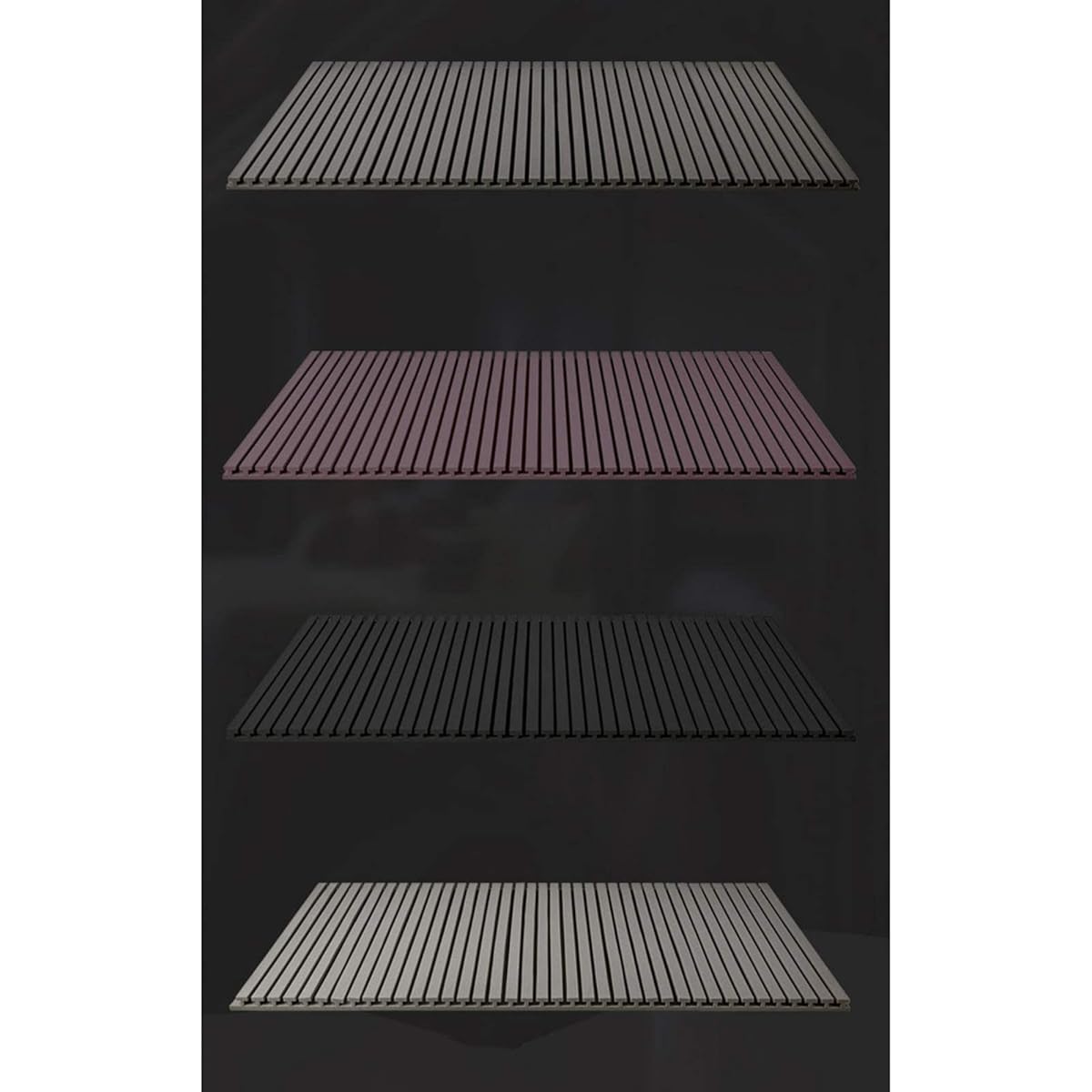 Acoustic Room Treatment Moisture Proof Fire Proof Soundproofing Foam Recording Studio Sound Absorbing Cotton (Gray) (Purple)