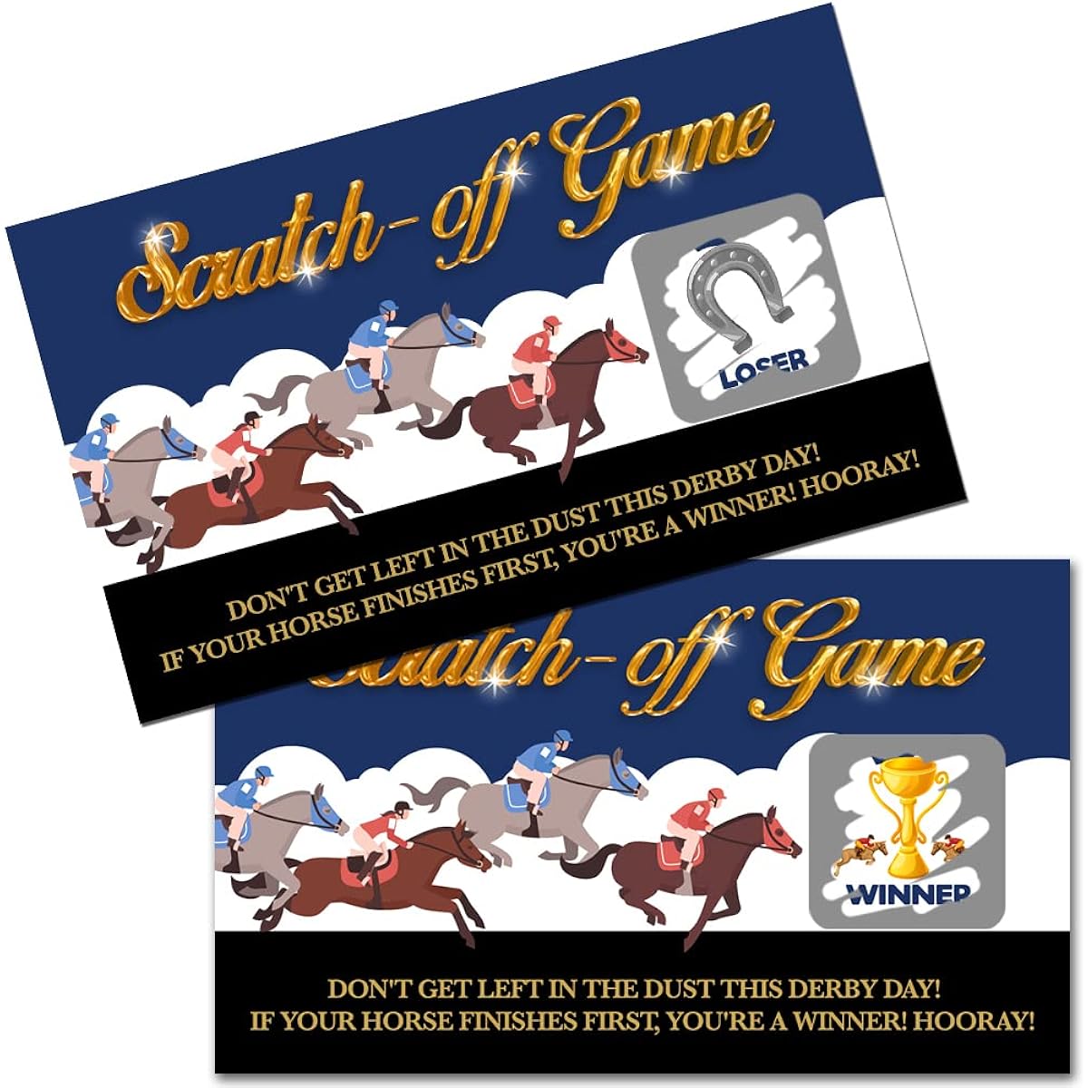 Haizct 50 Pack Horse Racing Party Games Scratch Off Cards Kentucky Horse Derby Party Supplies Games Birthday Party Games Bachelorette Party Games