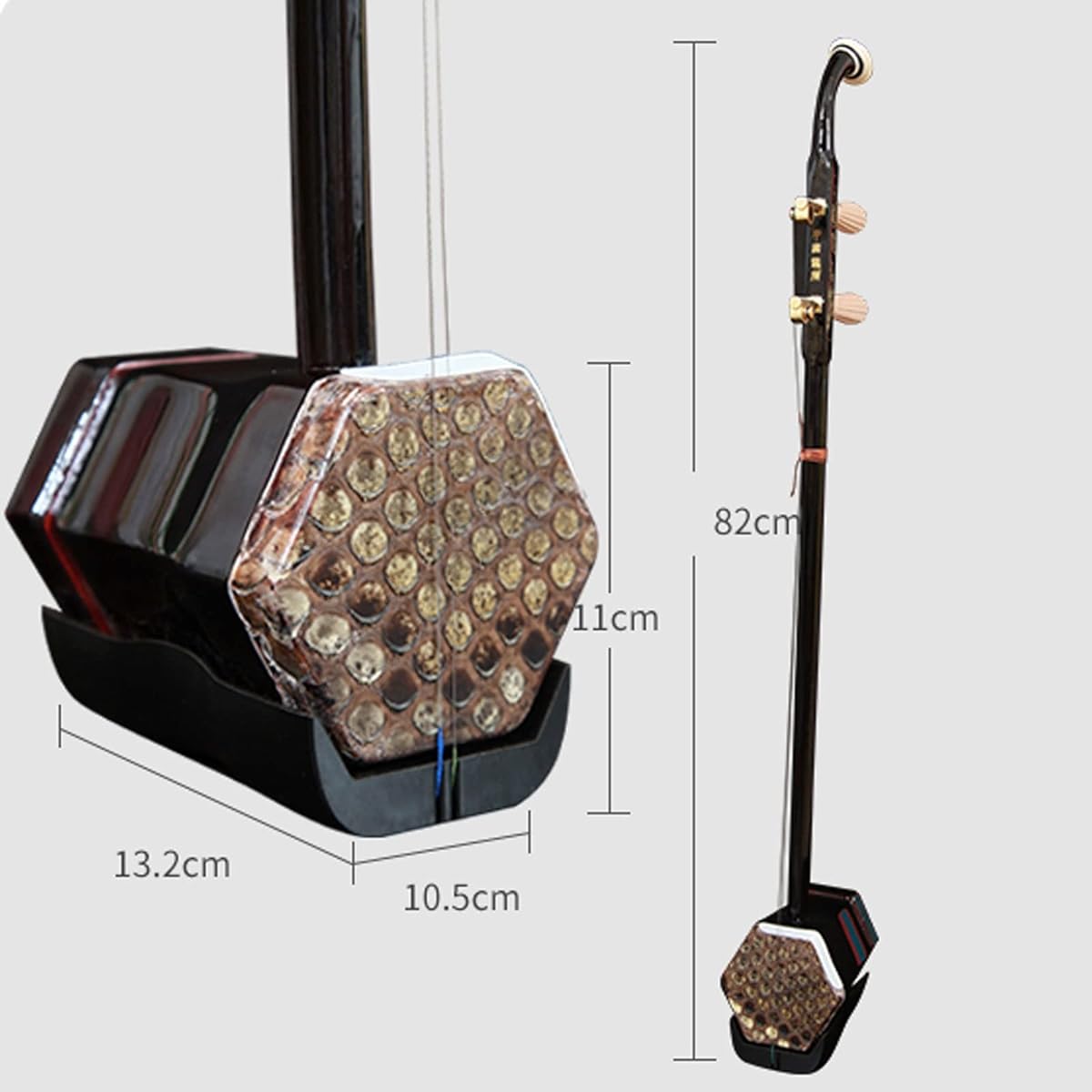 Erhu Huqin Ebony Erhu Instrument Professional Stringed Instrument Maker Handmade Volume is Loud and Pure