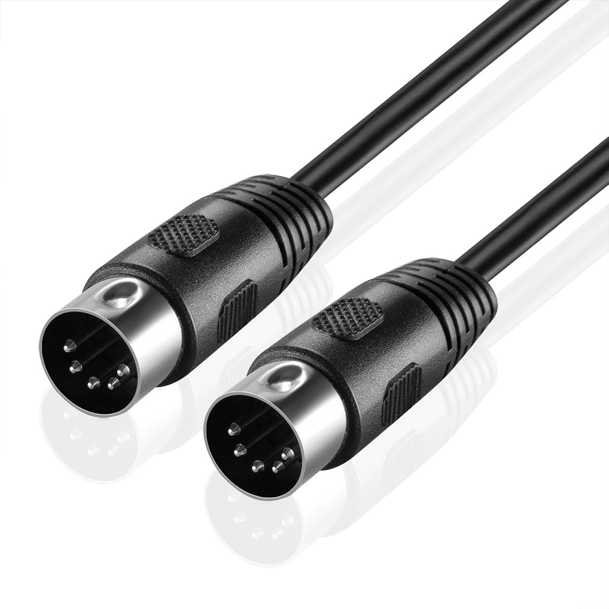 TNP Midi Cable - 5 Pin DIN Male Audio Midi to MIDI Interface Jack Plug Connector Wire Cord 25FT CBL_MIDI_5PIN_25FT