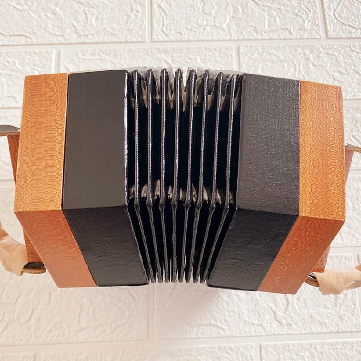 Portable Concertina Accordion Professional Instrument, Hand Piano Accordion Music, with Carrying Bag and Adjustable Hand Strap, for Adult Beginners