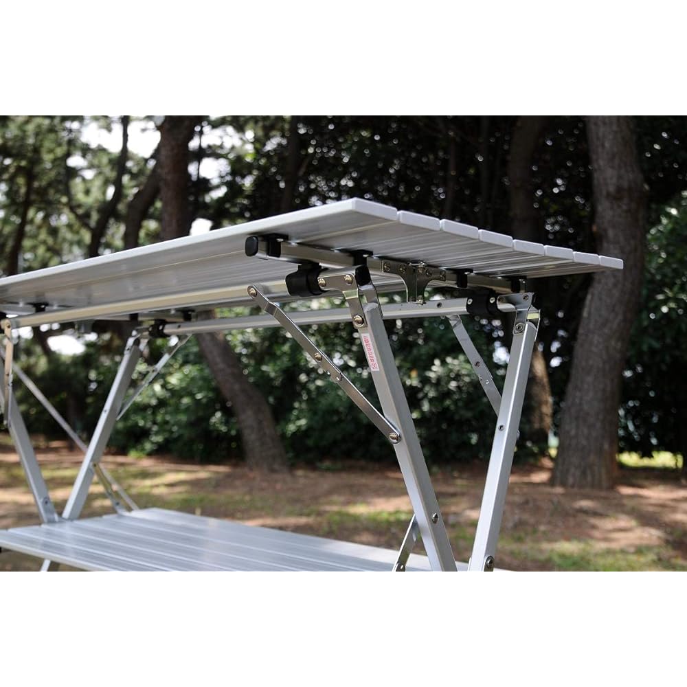 onway Easy High Table OW-1045 Convenient Kitchen Table with Two Tier Shelves "Storage Rack" Storage Bag Included Folding Camping Folding Compact Lightweight