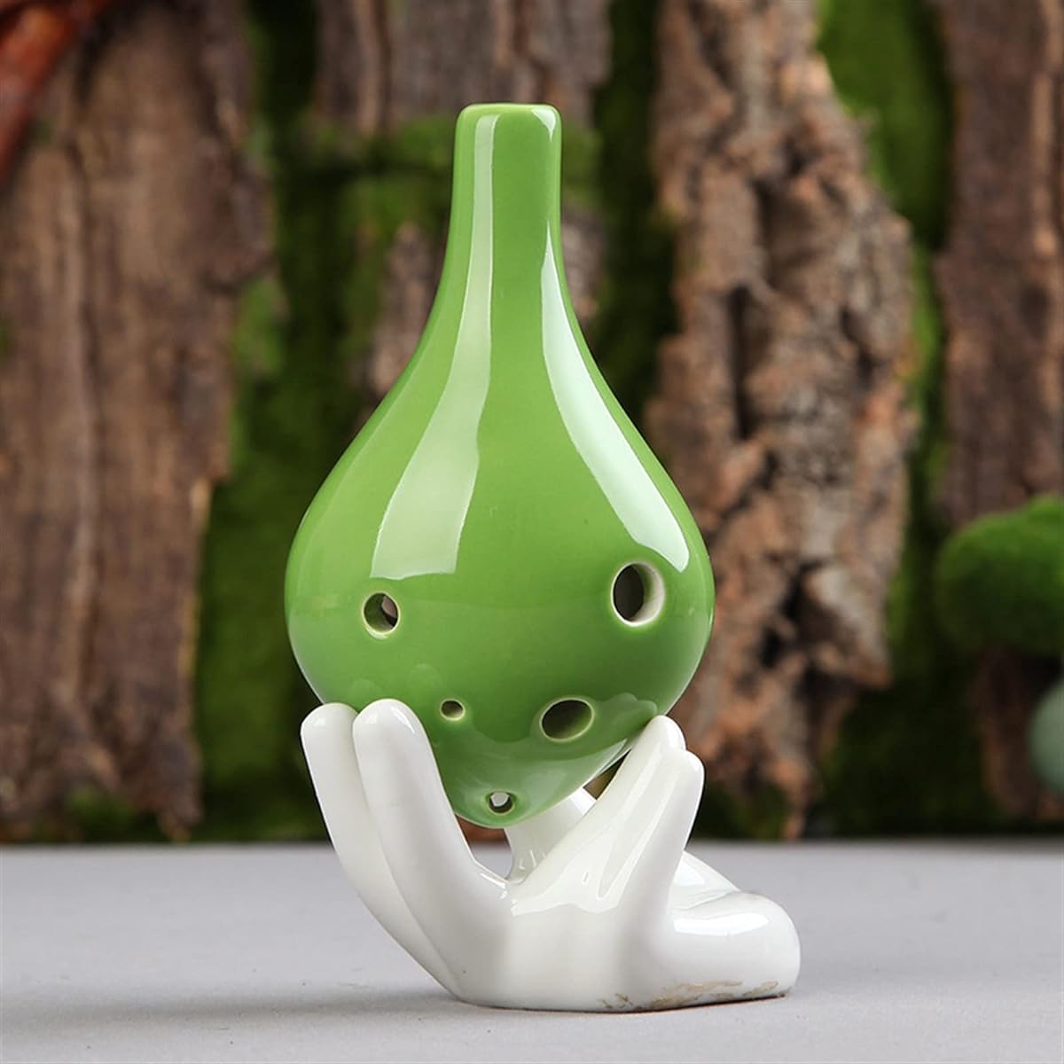 6 Hole Long Mouth Solid Ceramic Ocarina Gradient Color Student Handmade Ceramic Ocarina Beginner AC Tone Ocarina Musical Instrument (2)