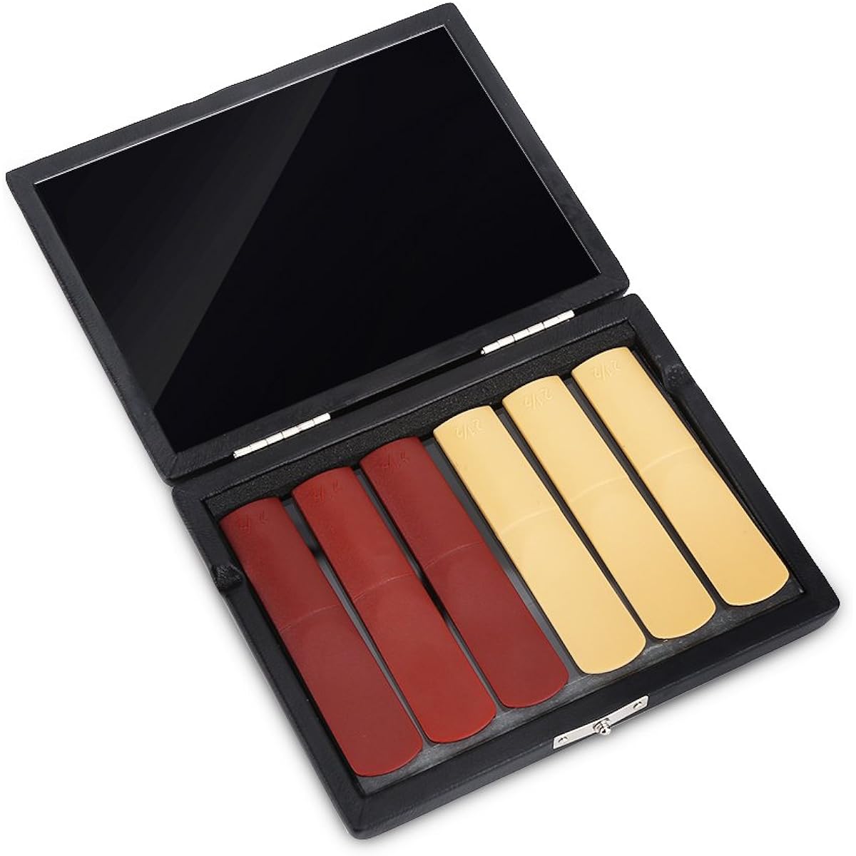Saxophone reed case for 6 pcs Sax Clarinet reeds with interior glass painting
