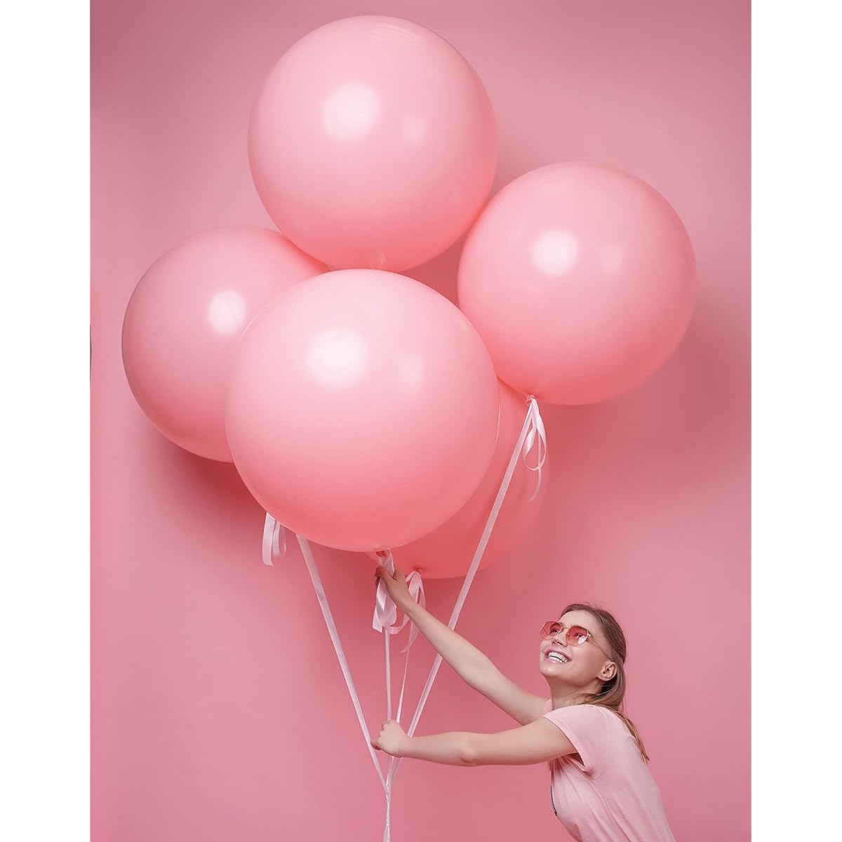 60.96cm Balloon Macaron Pink Thick Big Balloon Wedding Birthday Baby Shower Birthday Party Decoration (Macaron Pink)