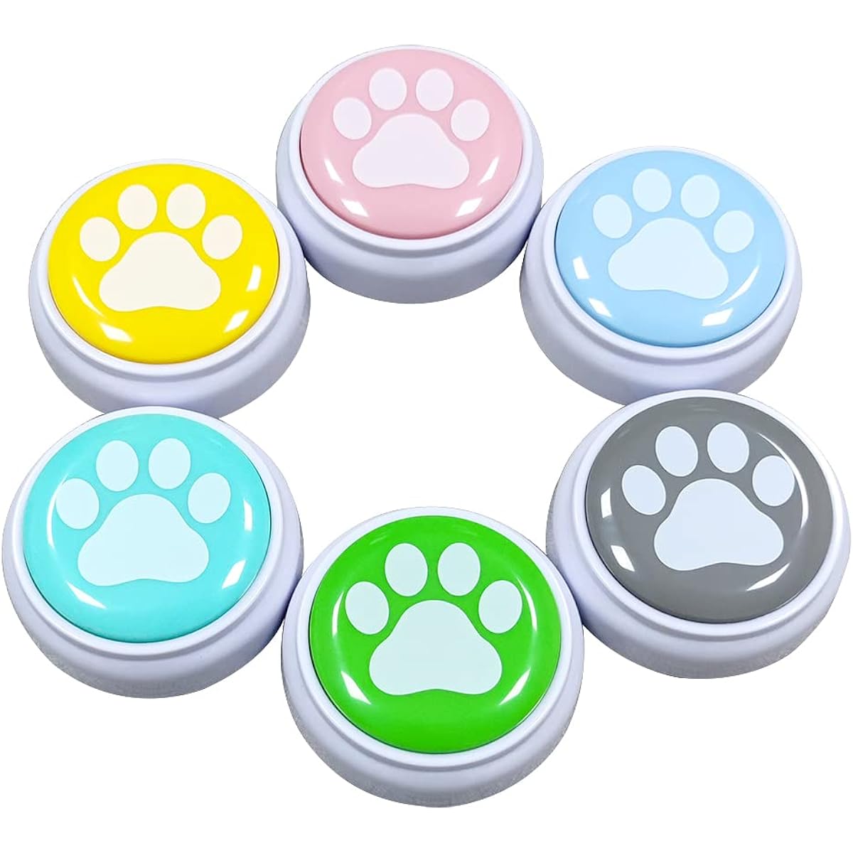 NESIGHTION includes 6 buttons that can record 30 seconds of sound. Perfect for owners to interact with pets and children. Includes batteries