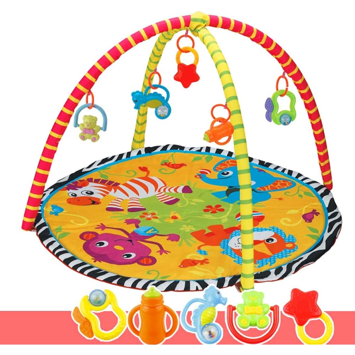 Baby Gyms & Play Mats Childcare Baby Gyms The Very Hungry Caterpillar Activity Play Gym Deluxe Gym Suitable for newborns Can be used as your baby grows Move Play Mat Suitable for 0 months and up (Large Animals)