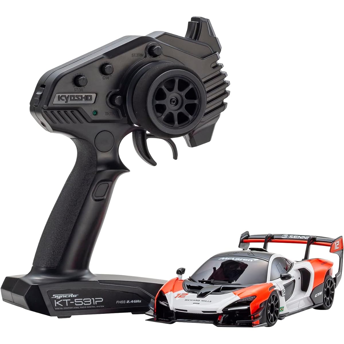 Kyosho Kyoso MINI-Z RWD Series Ready Set McLaren Senna GTR White/Red 32340WR