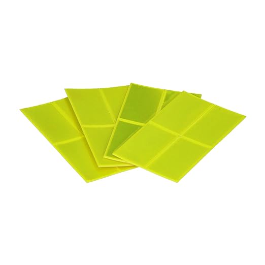 Nitoms High Brightness Fluorescent Reflective Sheet Light Red 20mm x 37mm 16 pieces T0752 10 pack