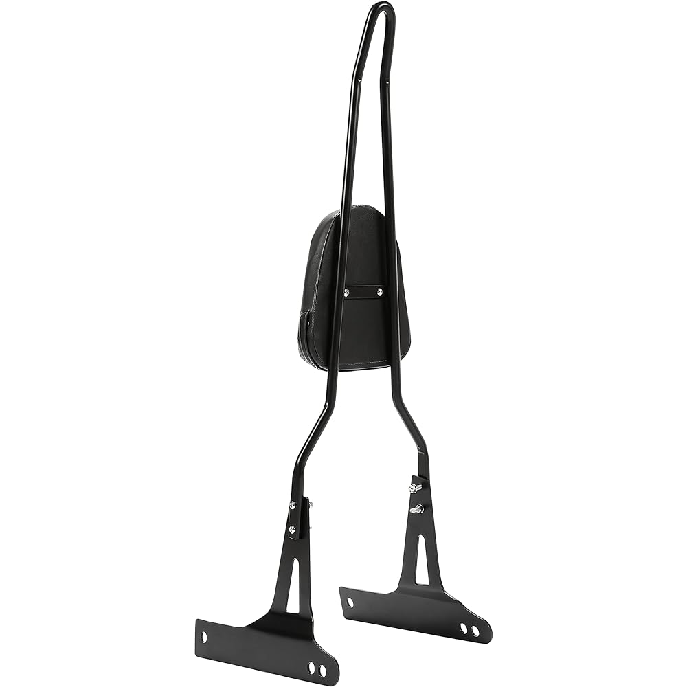 ECOTRIC Removable Black Backrest Sissy Bar Compatible with 2006-up Harley-Davidson Dyna Street Bob FXDB EFI FXDBI Super Glide FXD Custom FXDC