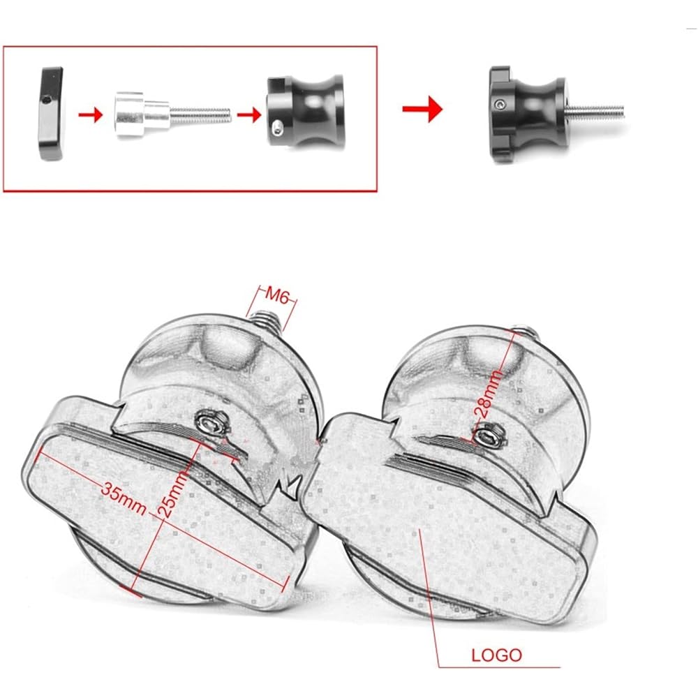 Swing Asspool Slider Stand Motorcycle Swing Arm Spool Slider Slider For Ya-ma-ha XJ6 DIVERSION 2010 2011 2012 2013 2014 2015 (Color: Blue)
