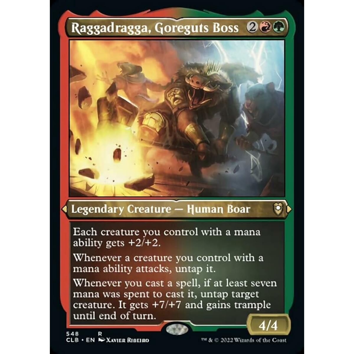 Magic: The Gathering - Ragadraga, Goreguts Boss (548) - Etching - Foil - Battle for Baldur's Gate