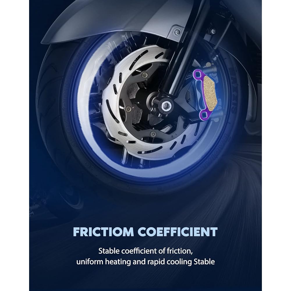 ECCPP fa475 Brake Pads Front & Rear Carbon Fiber Replacement Brake Pad Kit for 2010-2013 Polaris Sportsman 850, 2009 2010 2011 2012 2013 2014 Polaris Sportsman XP
