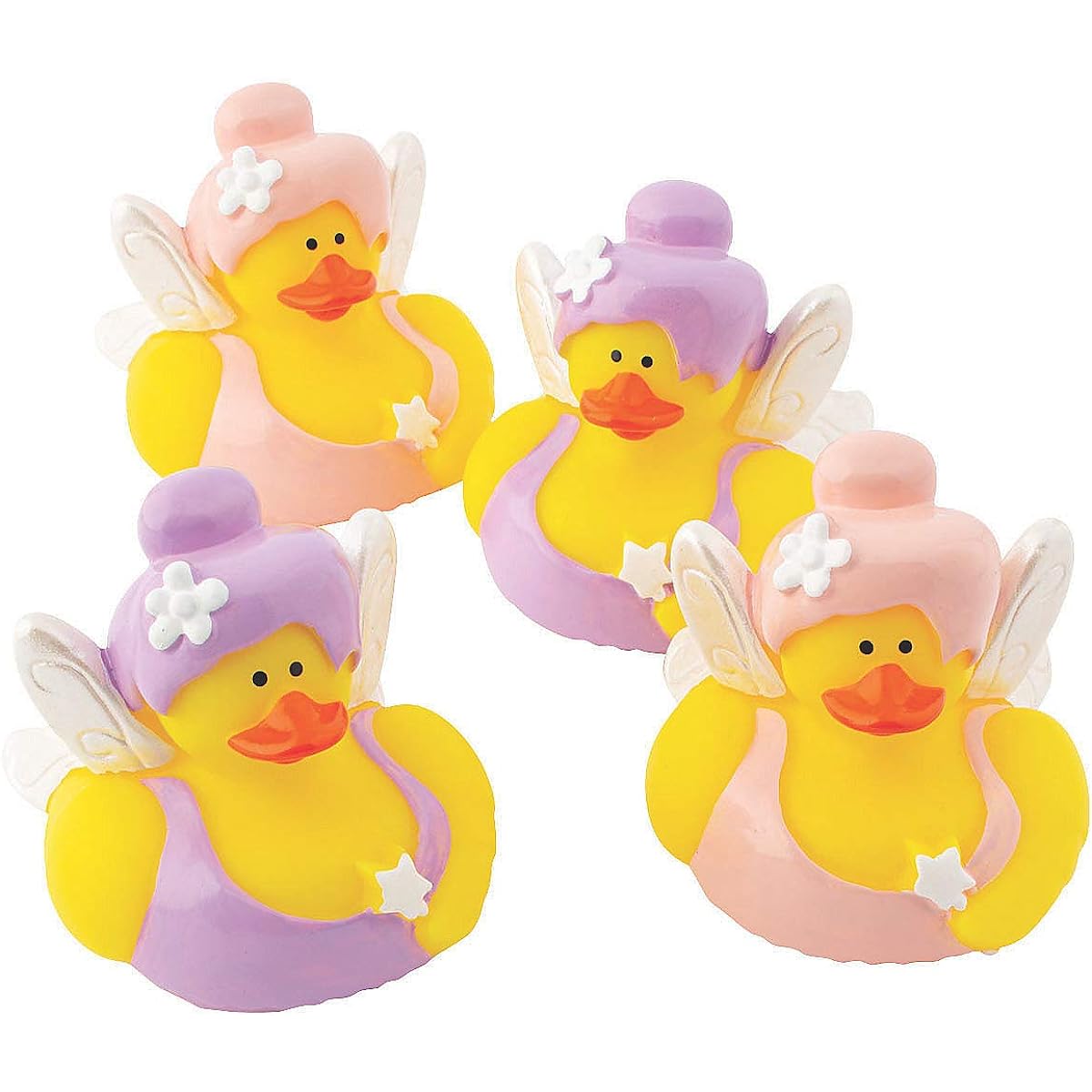 Rubber Ducks Assorted Styles 12 Pieces Birthday Tournament Party Favors Table Decorations Treasure Chest Supplies (Fairy)
