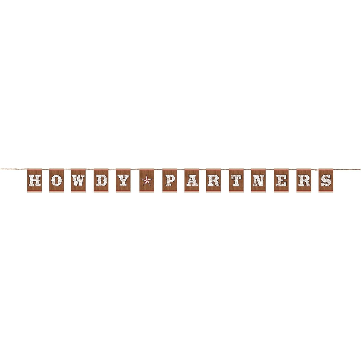 Amscan Party Supplies Howdy Partners Yeehaw Western 11 x 12 1/2