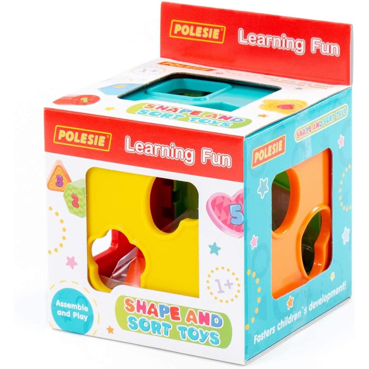 Polesie Shape Sorting Cube with Numbers Learning Toy for Kids