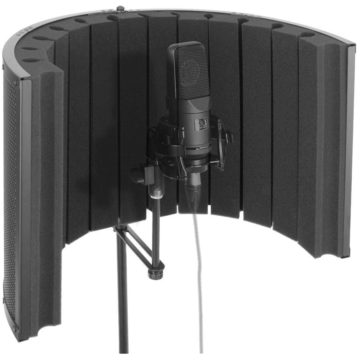 Bison ProSound Portable Sound Absorbing Vocal Booth Recording Panel Stand Mount