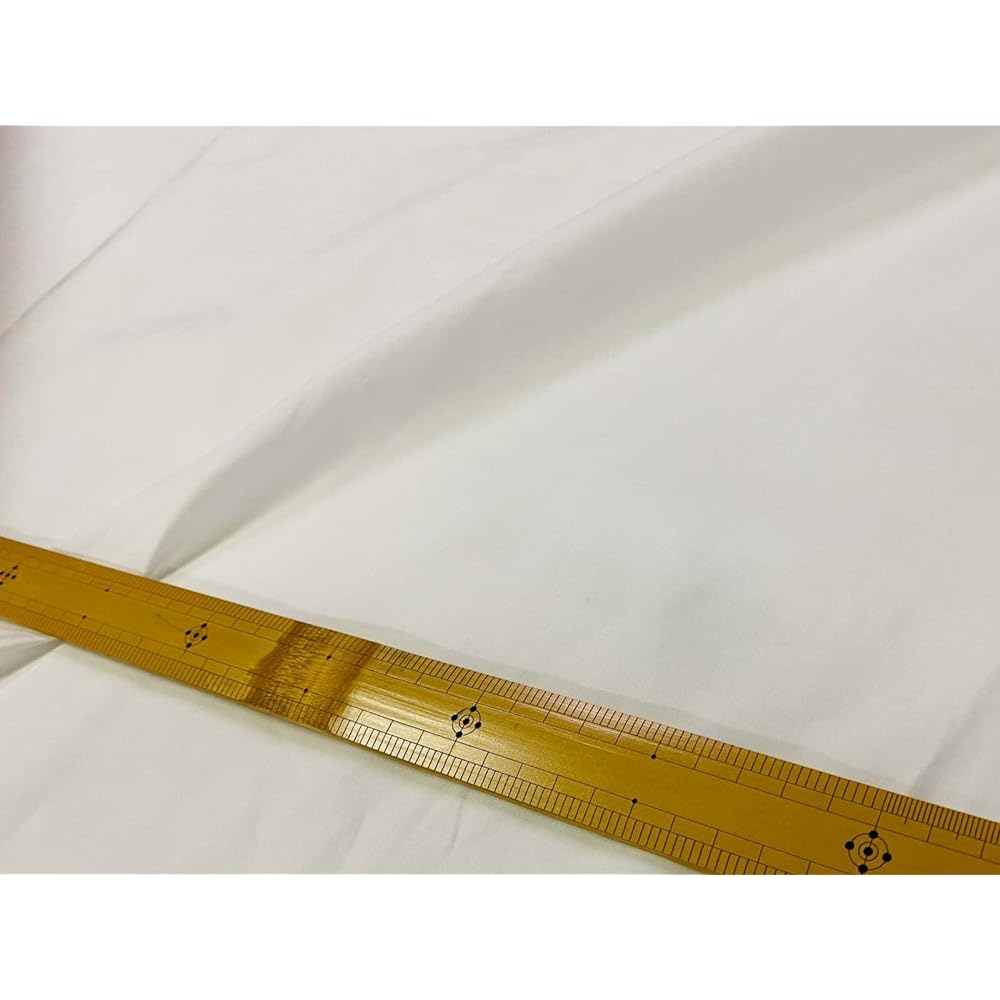 Funin Club Multipurpose Fabric 110cm Width 100% Cotton Broad (Off White, 10m)