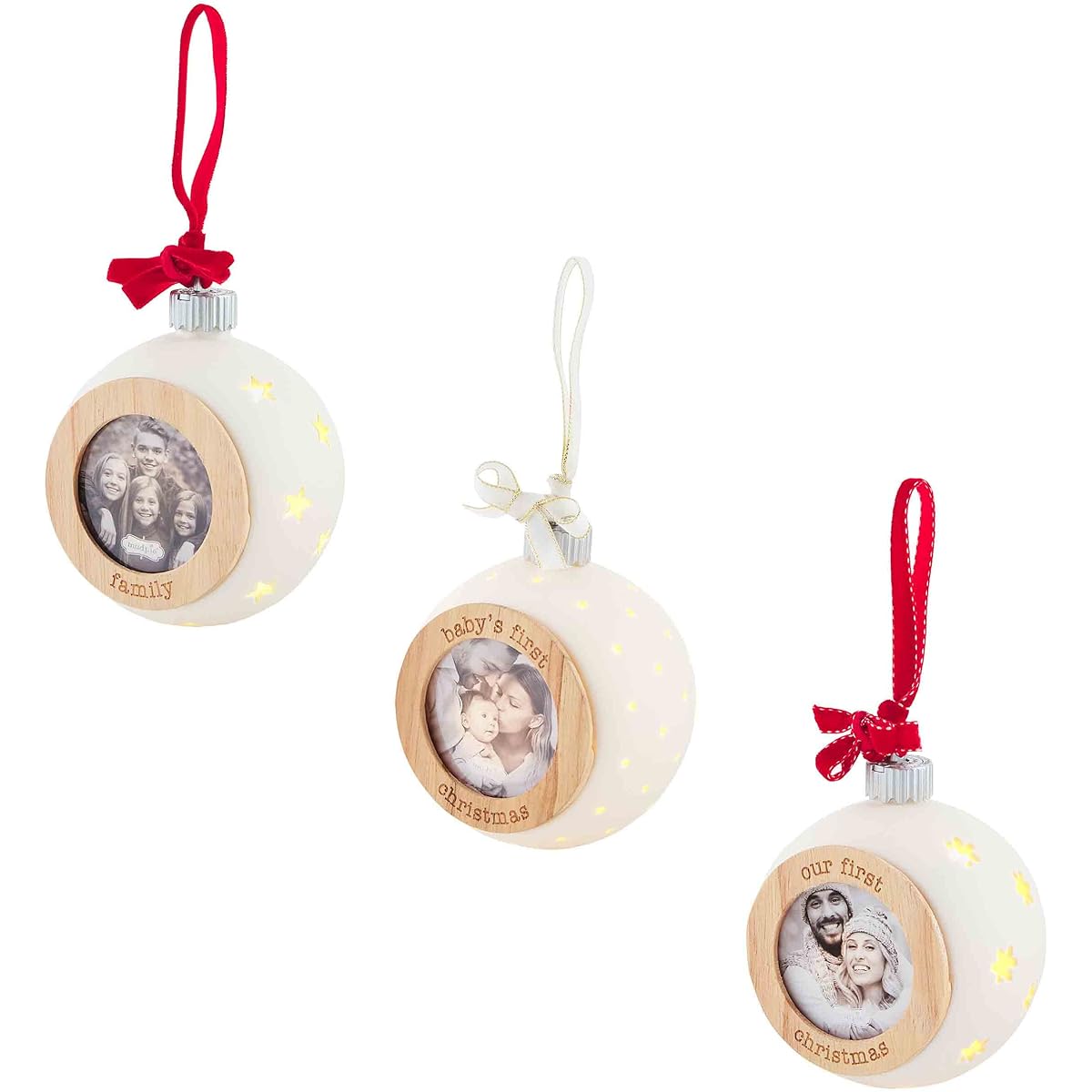 Mud Pie Christmas Ornament Family 4" Diameter