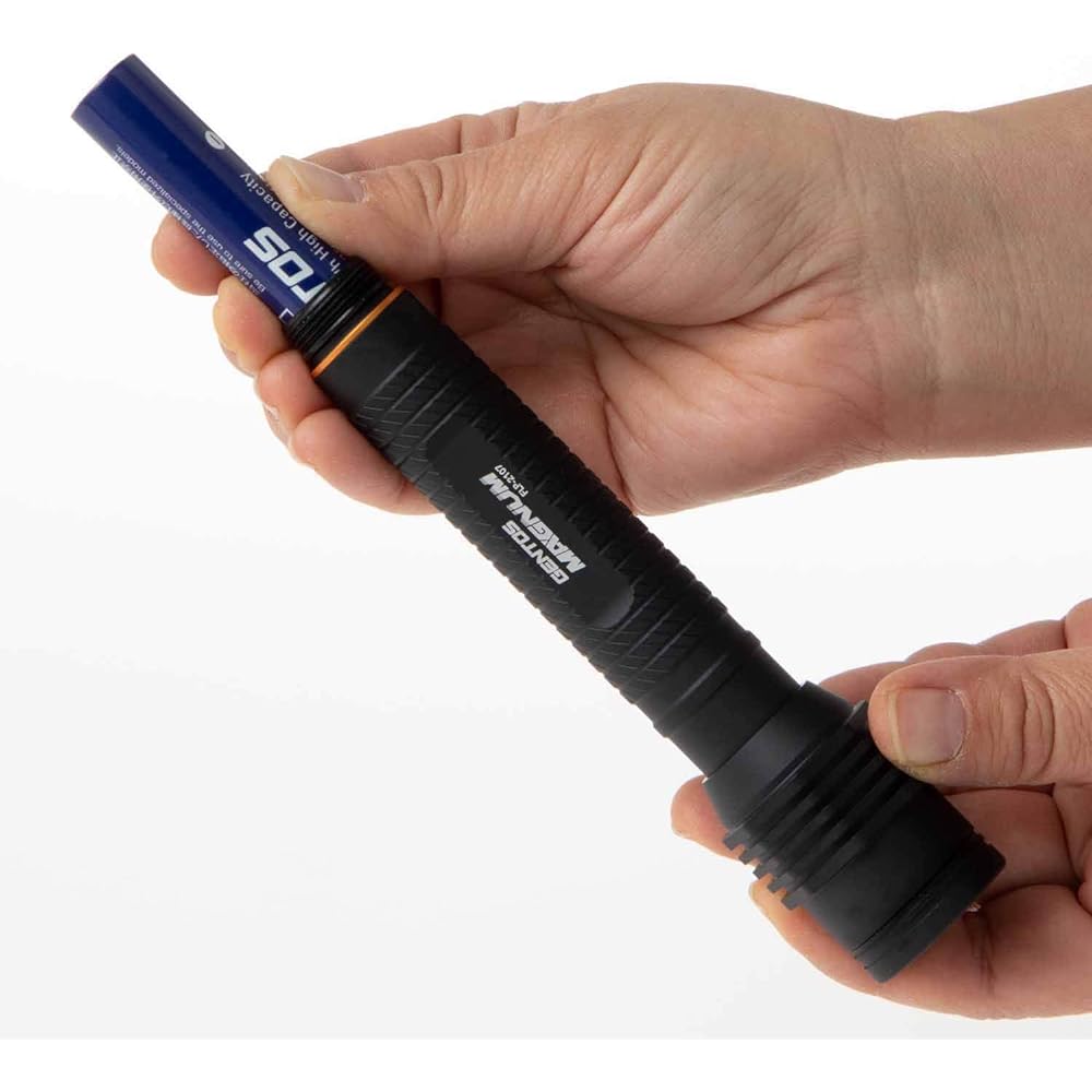 GENTOS Flashlight LED Light Battery Operated 250~420 Lumens Flash FLP Series Main Unit/Dedicated Rechargeable Battery