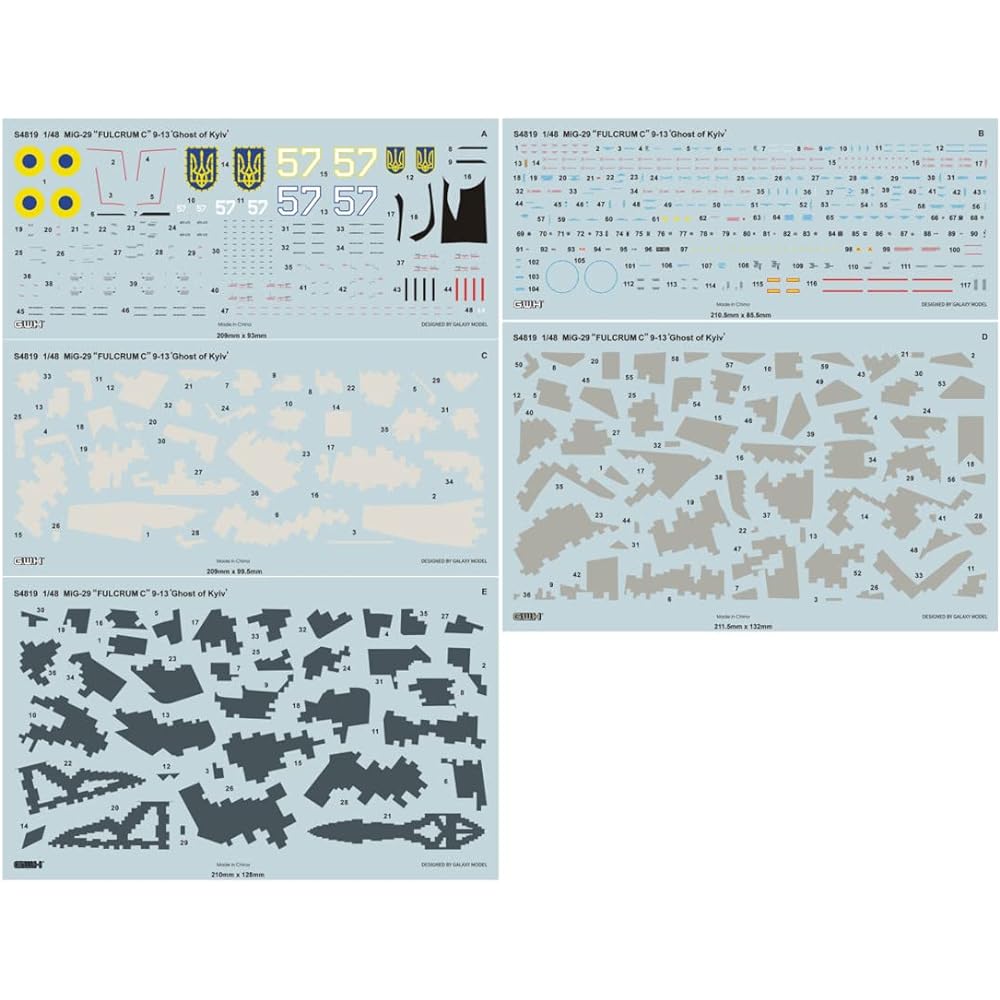 Great Wall Hobby 1/48 Ukrainian Army MiG-29 Fulcrum C GHOST OF KYIV Plastic Model S4819 Molding Color