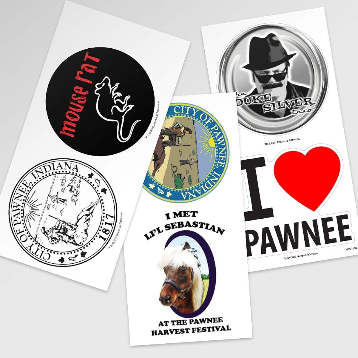 Parks and Rec Collectible Stickers Mouse and Lil' Sebastian