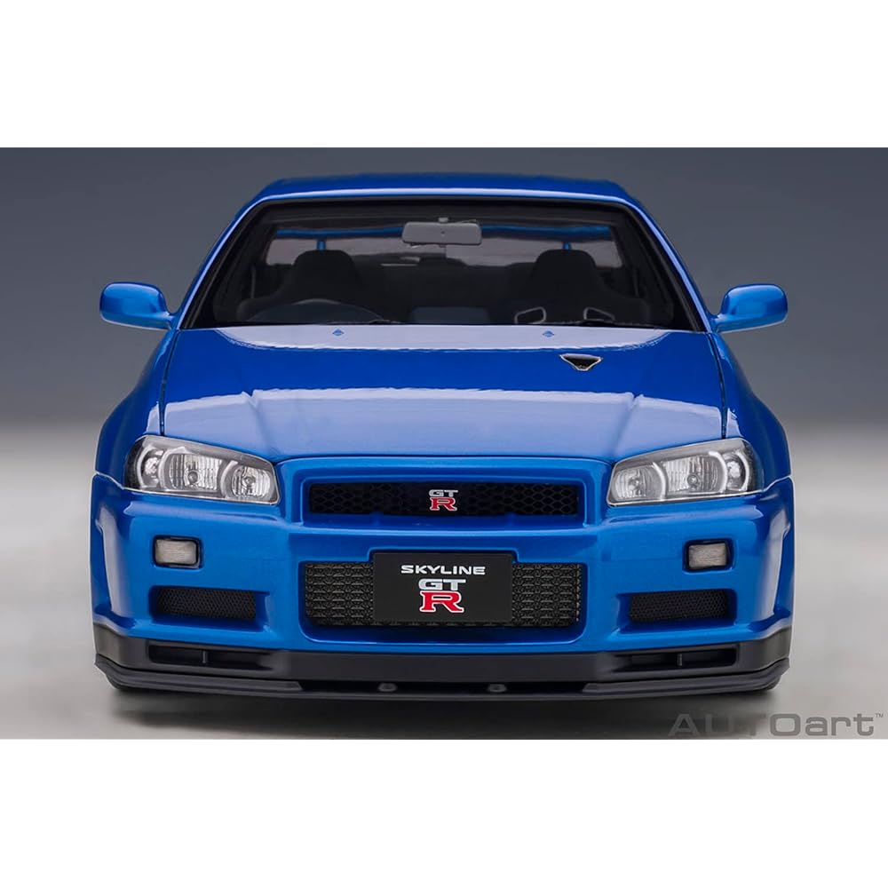AUTOart 1/18 Nissan Skyline GT-R (R34) V Spec II Bayside Blue Finished Product 77408