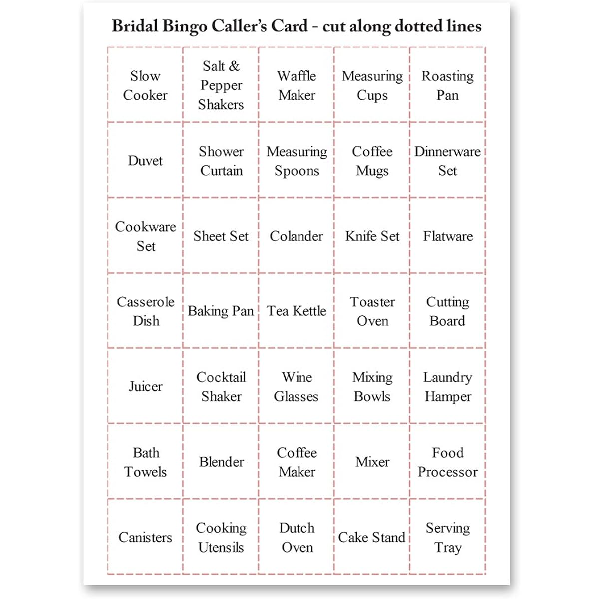 InvitationHouse Gold Confetti Bridal Bingo Game Bridal Shower Bingo Set of 24 5x7 8365-BGF