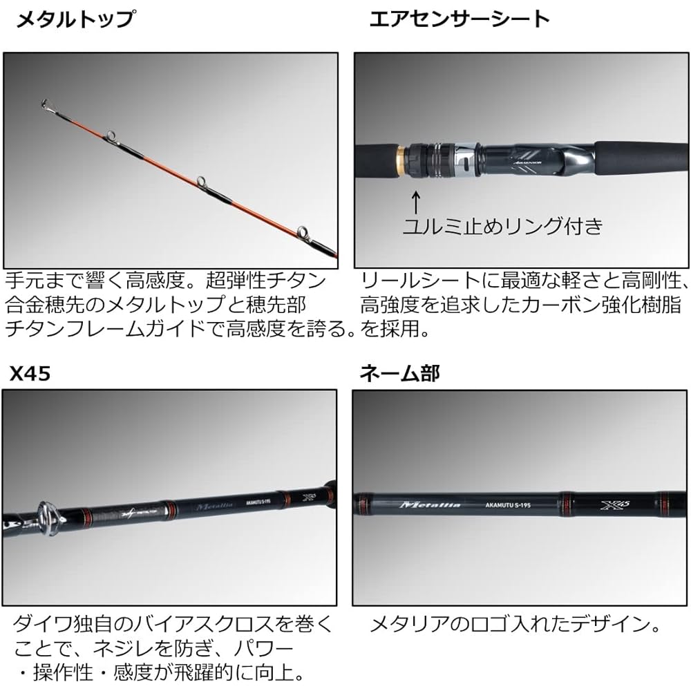 DAIWA Boat Rod Metalia Akamatsu M-215 Fishing Rod