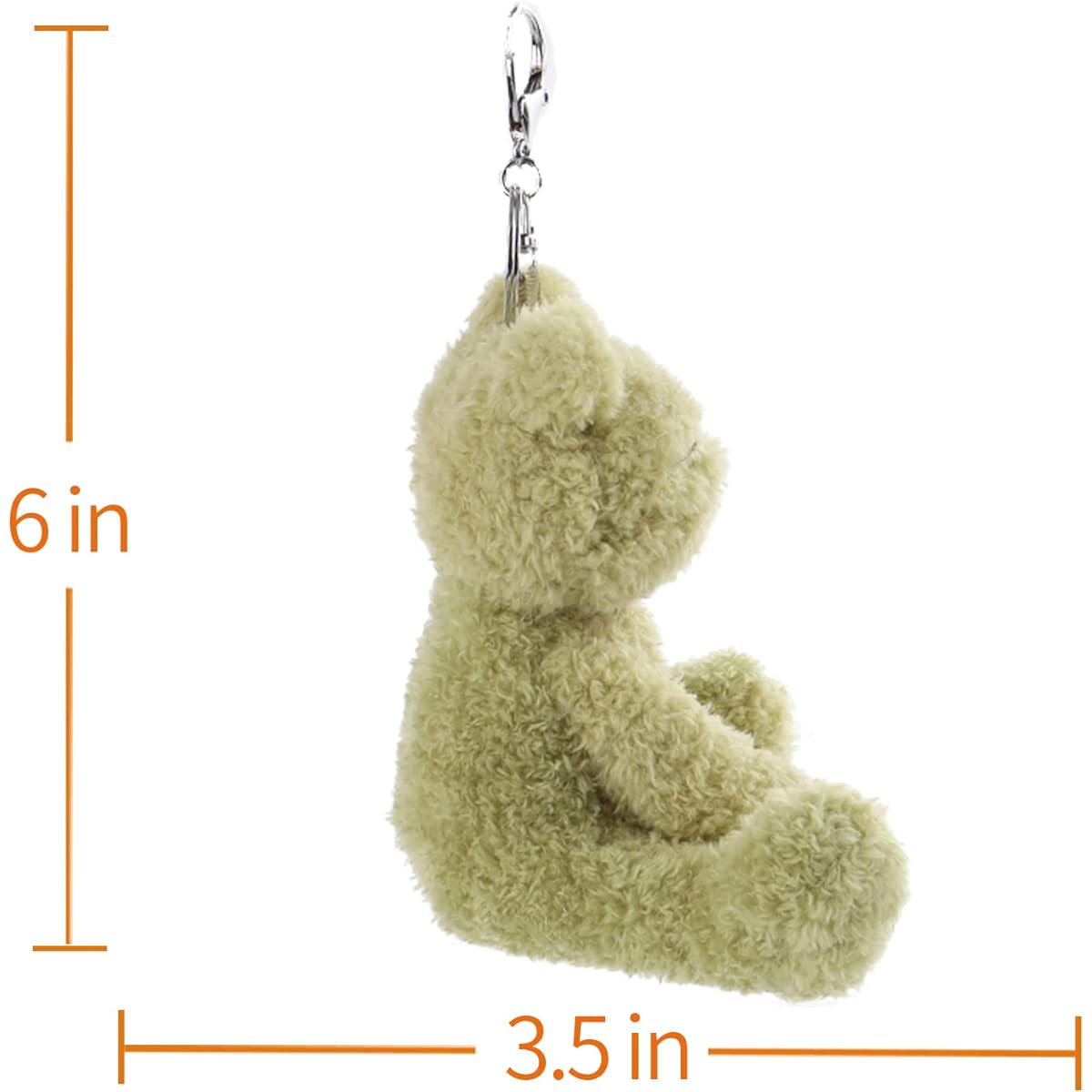 Apricot Lamb Cute Toy Plush Green Frog Stuffed Animal Soft Keychain for Kids Bag Wallet Backpack Handbag (6 inch)