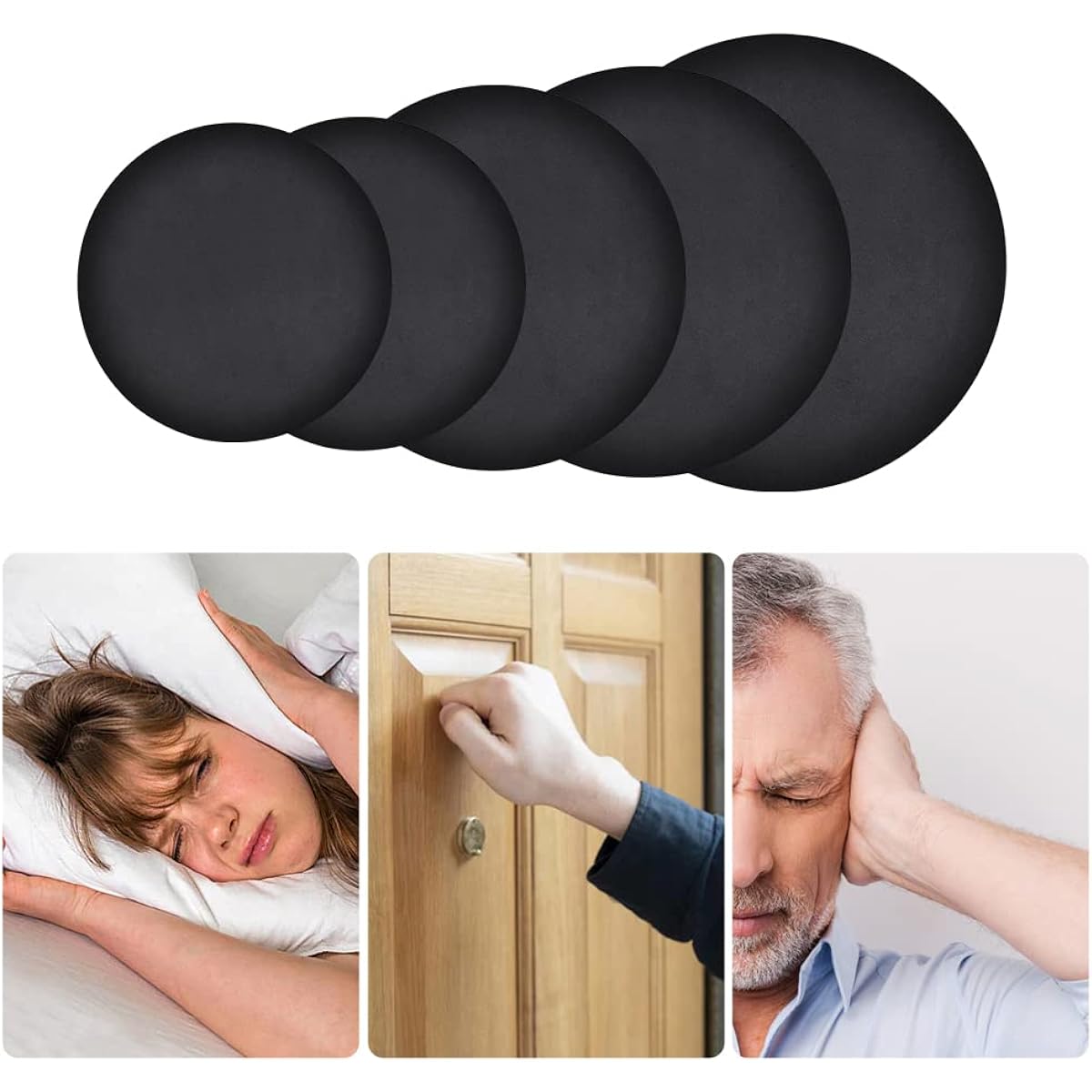Drum Silencer Pad Set, 10 Pieces Foldable Rubber Foam Drum Mute Bass Snare Drum Sound Off Mute Silencer Drumming Rubber Practice Pad Set Quiet Cymbals Mute Tool