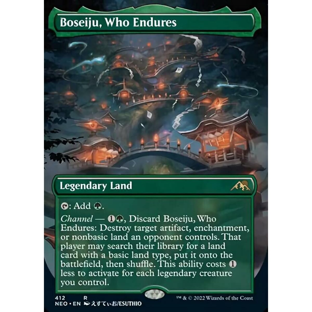 Magic: The Gathering Endurer (412) - Borderless Kamikawa: Neon Dynasty
