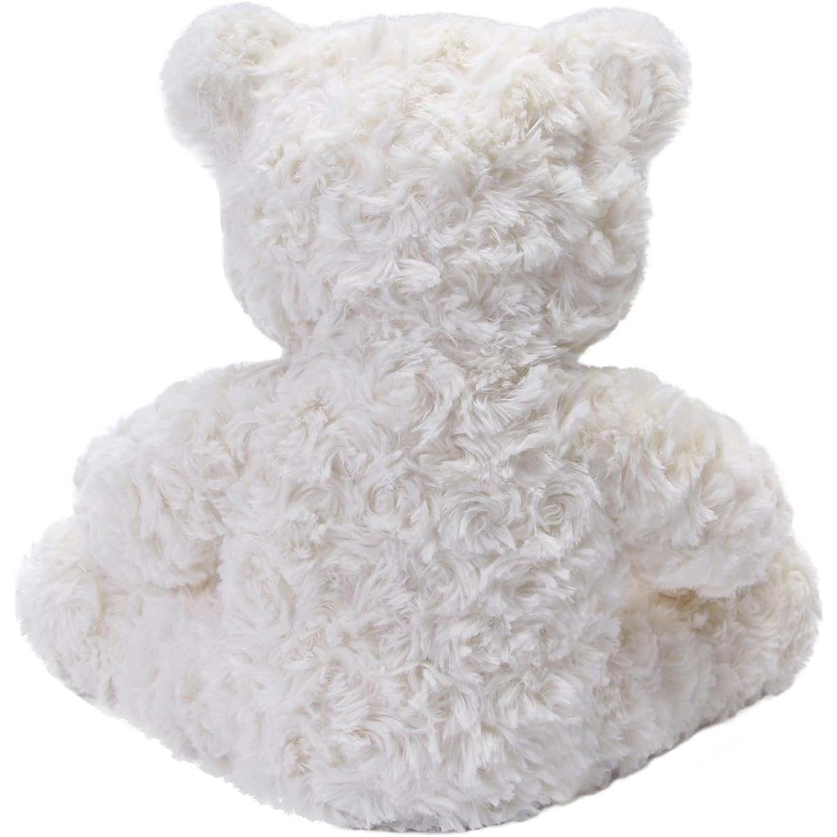 Nleio Teddy Bear Stuffed Animals, 18.5" White Stuffed Bear Plush, Cute Stuffed Animal with Plaid Bow, Soft Big Teddy Bears for Baby Kids Girlfriends Valentine's Day/Birthday