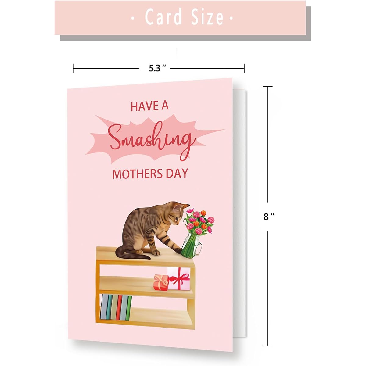 Asmallgf Cute Mother's Day Card from Cat Best Cat Mom Mother's Day Gift for Cat Loving Owners with Smashing Mother's Day Card