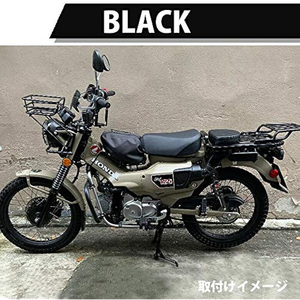 YSS low-down rear shock with 5-stage preload adjustment for HONDA CT125 (JA55/JA65)/Cross Cub, left and right set, 2cm low-down suspension, rear suspension, black, black