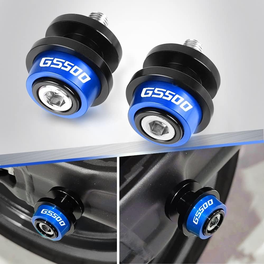 Motorcycle Swing Arm Bobbin Spool CNC Motorcycle Frame Stand 8MM Screw Slider Swing Arm Spool Slider For Suzuki GS500GS 500 1989-2008 1990 1991 1992 1993 (Color : Red)