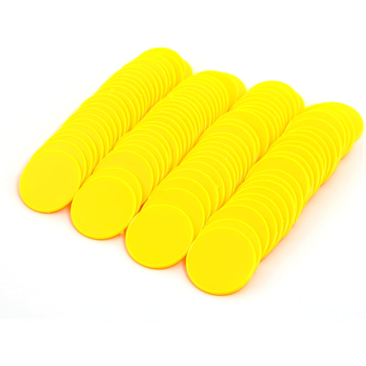 Smartdealspro 100pcs 32mm/1.26inch Opaque Plastic Learning Counter Discs Mini Poker Chips Gaming Tokens with Storage Box