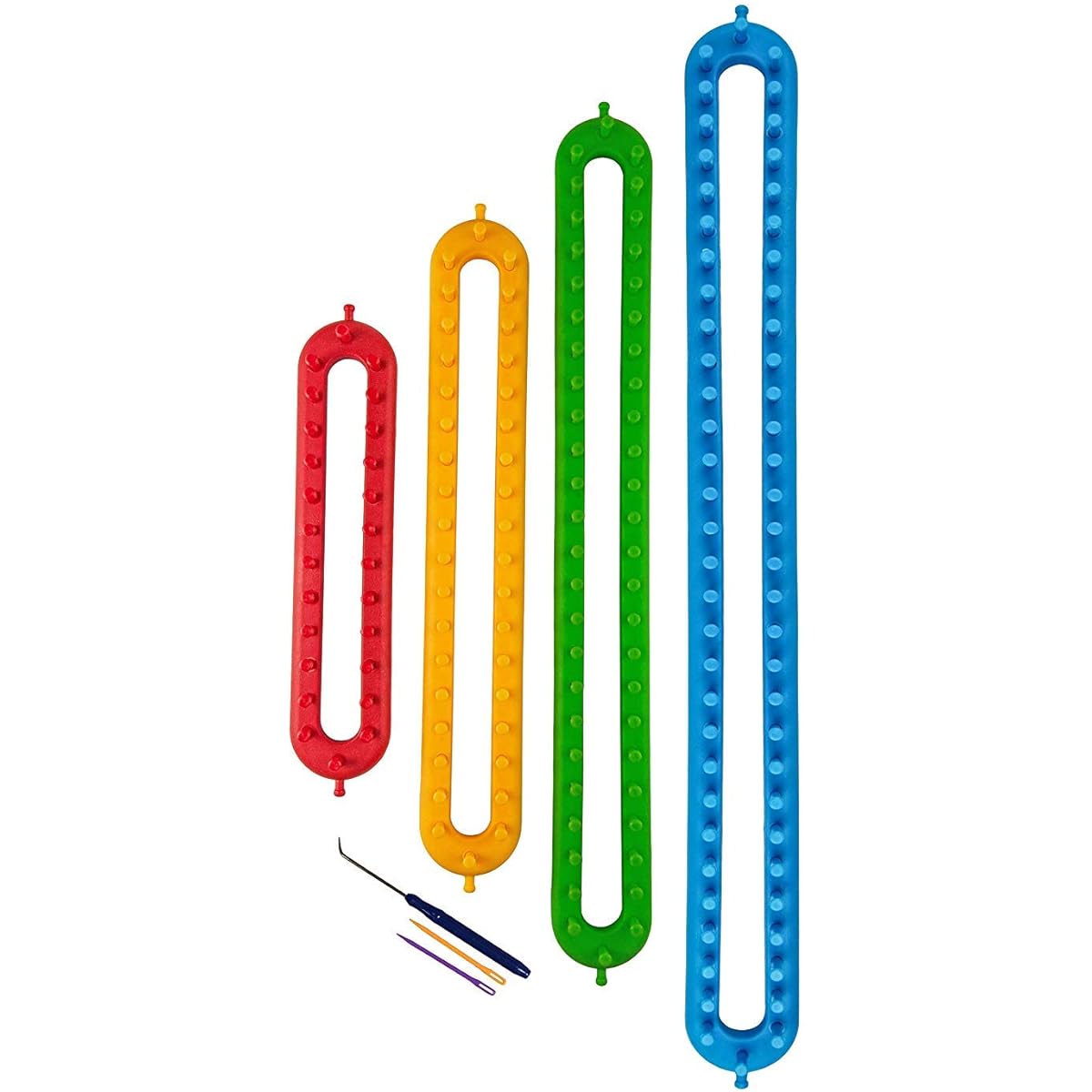 Wayion Knitting Loom Set with Hooks Needle Kit Yarn Cord Knit Hat 4 Hat Loom Long Knitting Loom DIY Scarf Sweater Shawl Blanket