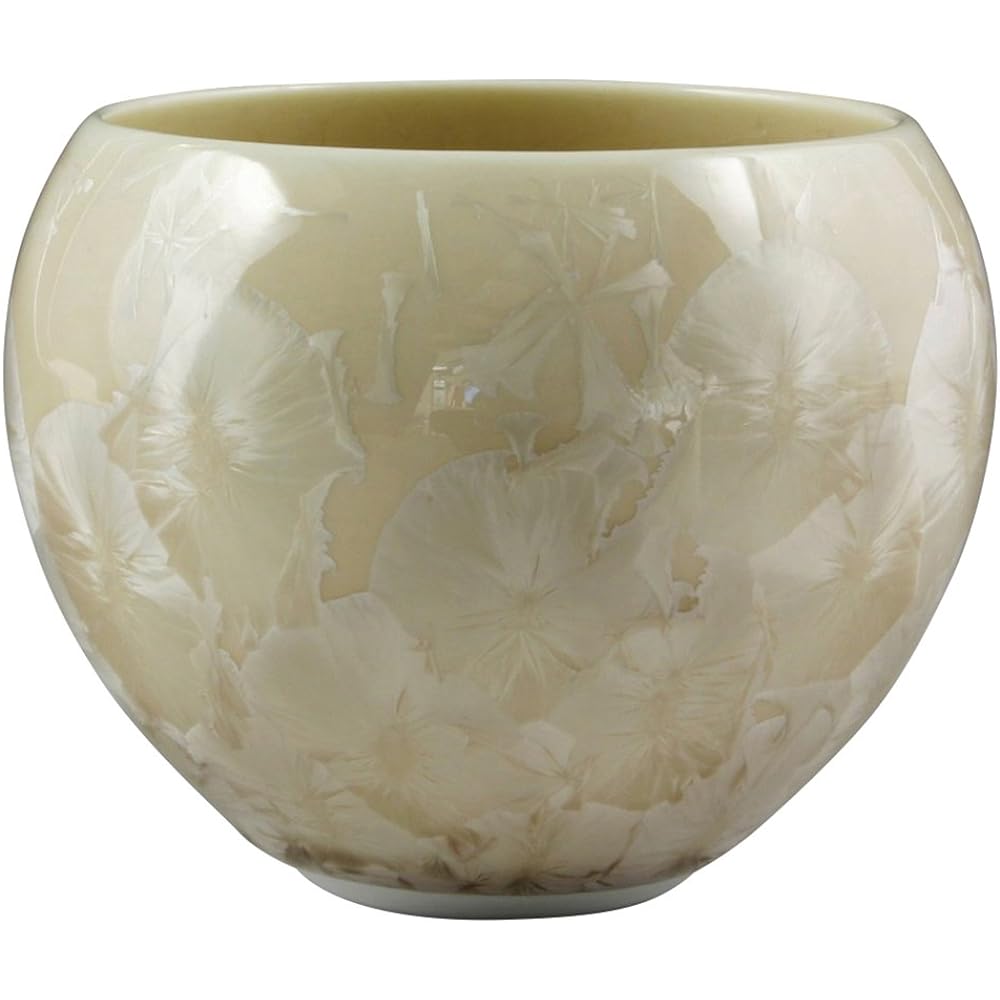 Kyoto ware, Kiyomizu ware, pottery kiln, tea bowl, set, flower crystal KTA158