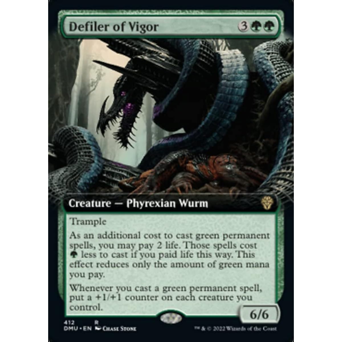 Magic: The Gathering - Defiler of Vigor (412) - Extended Art - Foil - Dominaria United
