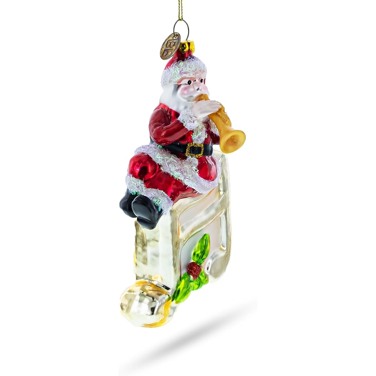 BestPysanky Music Note Glass Christmas Ornament