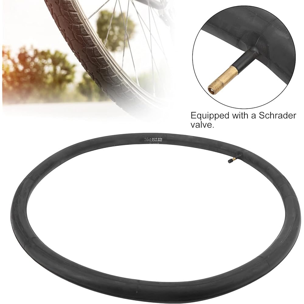 Huidel Bike Inner Tube, 26x1.95 /2.125 Durable Bike Inner Tube Schrader Valve 26 Inch Butyl Rubber Inner Tube Replacement