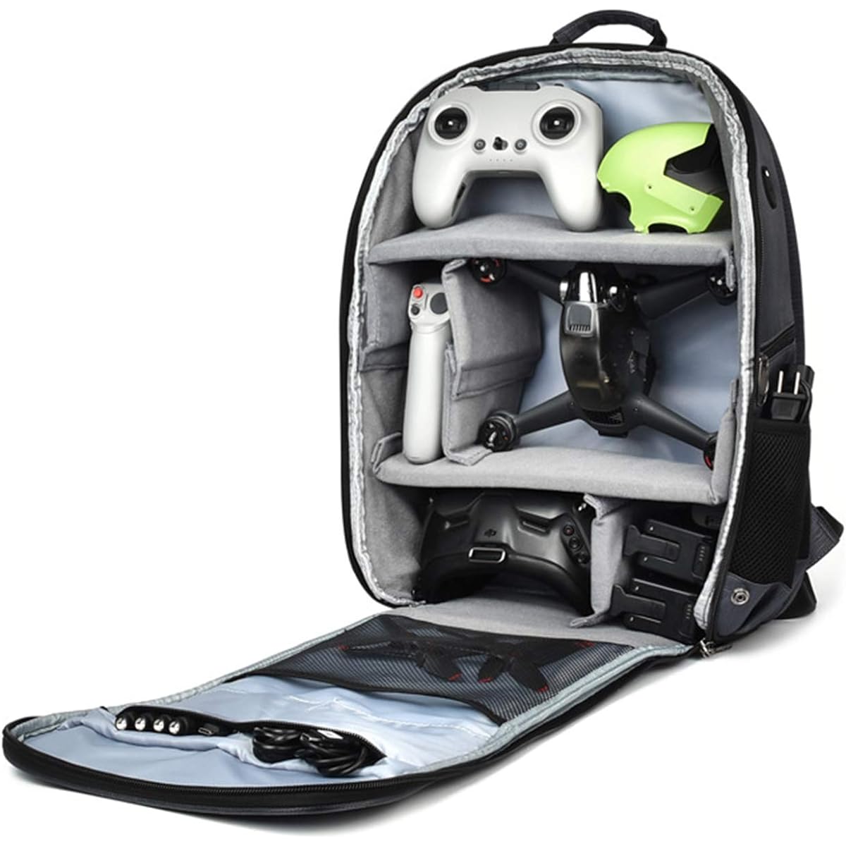 LICHIFIT DJI FPV Combo Case Shoulder Bag Large Capacity Controller/Propeller/Laptop Storage Protective Case Shockproof Accessories