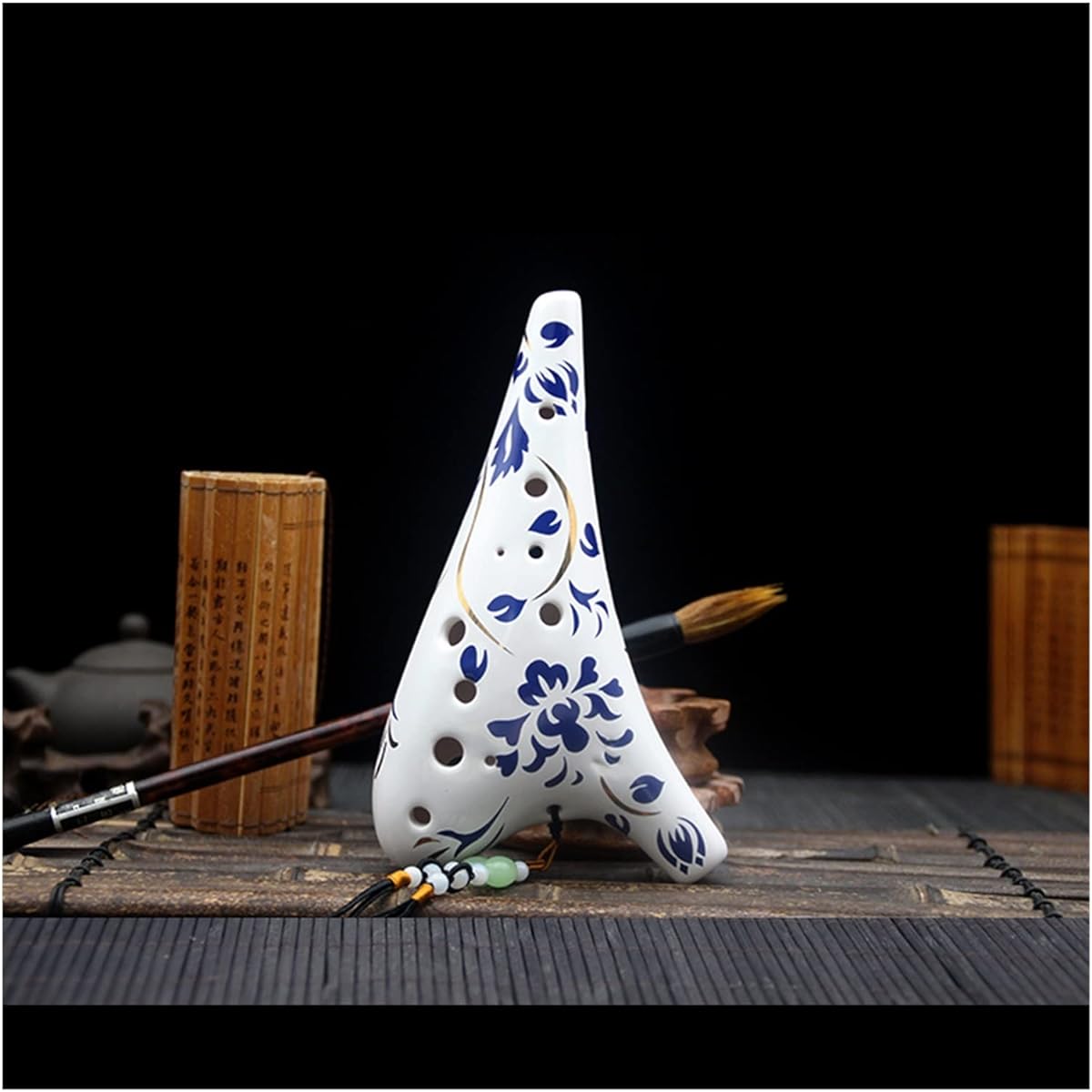 12 Holes Blue and White Ocarina Professional Beginner AC Ocarina 12 Holes Playing Ocarina Musical Instrument Ocarina Instrument