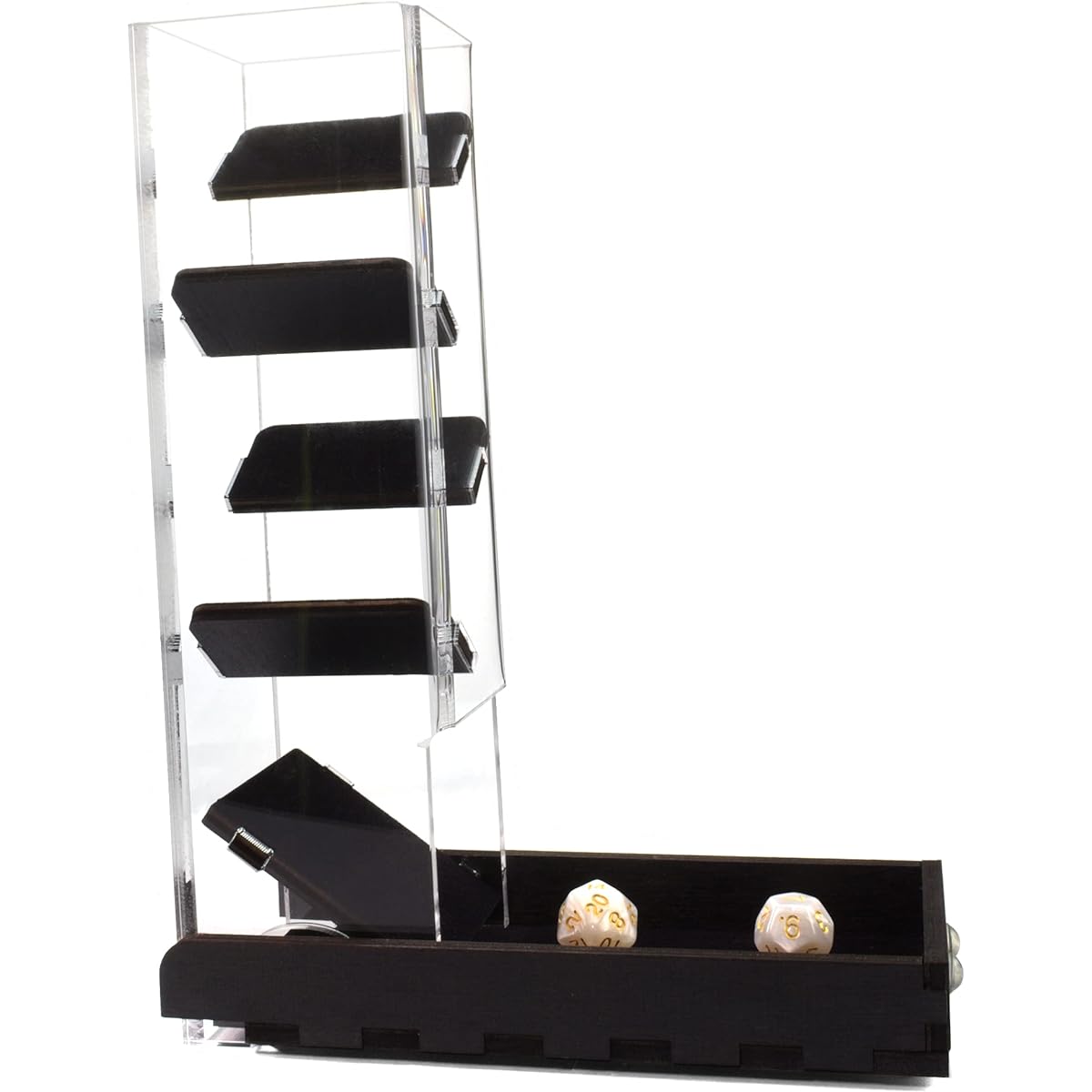 C4Labs Tall Velvet Lined Dice Tower - Softer Sound - Color Options (Tower with Black Tray)