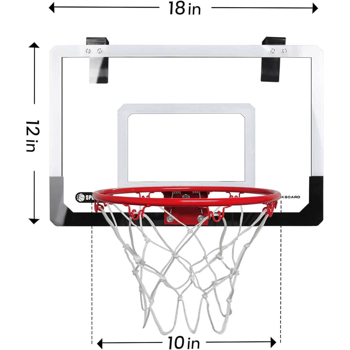 Indoor Mini Basketball Hoop with 3 Balls, Over the Door Basketball Set, Basketball Backboard Toy, Gift for Kids/Boys/Adults