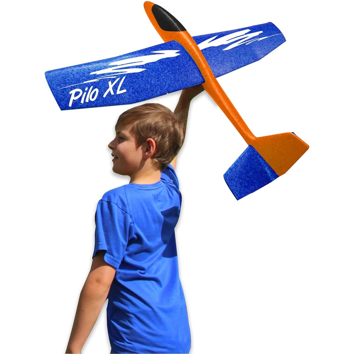 Jamara Pilo XL foam glider EPP wing blue fuselage orange